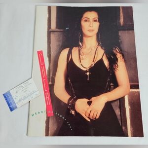 Cher Heart of Stone Tour Book 1989 Concert Program Souvenir & Ticket Stub 1990
